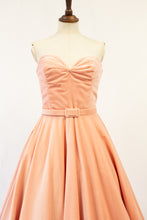 Alina - Strapless Pink Velvet Ballerina Dress