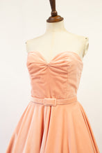 Alina - Strapless Pink Velvet Ballerina Dress