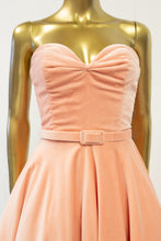 Alina - Strapless Pink Velvet Ballerina Dress
