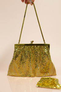 Vintage 1960s Gold Mesh Bag & Purse