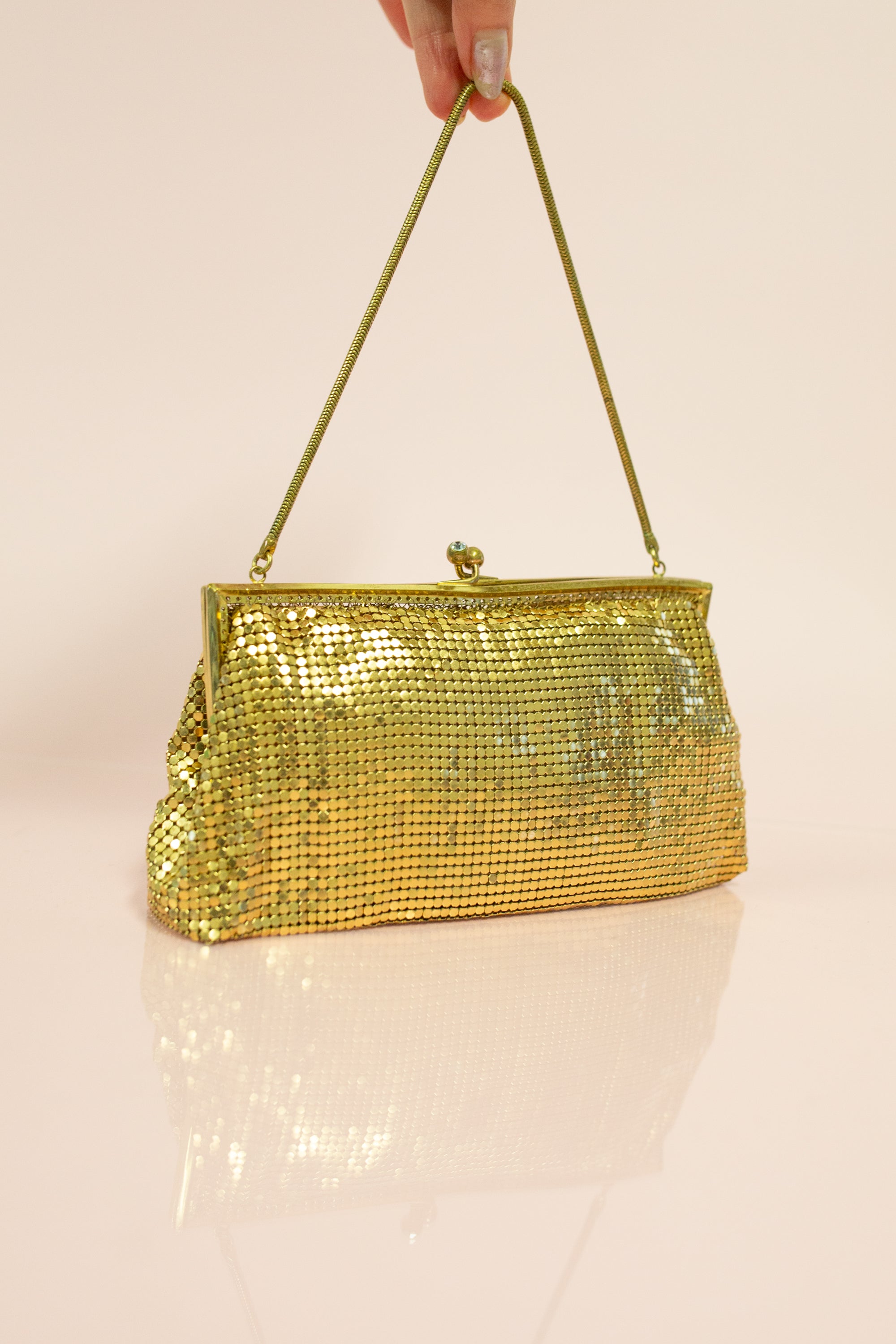 Vintage 1960s Gold Mesh Bag