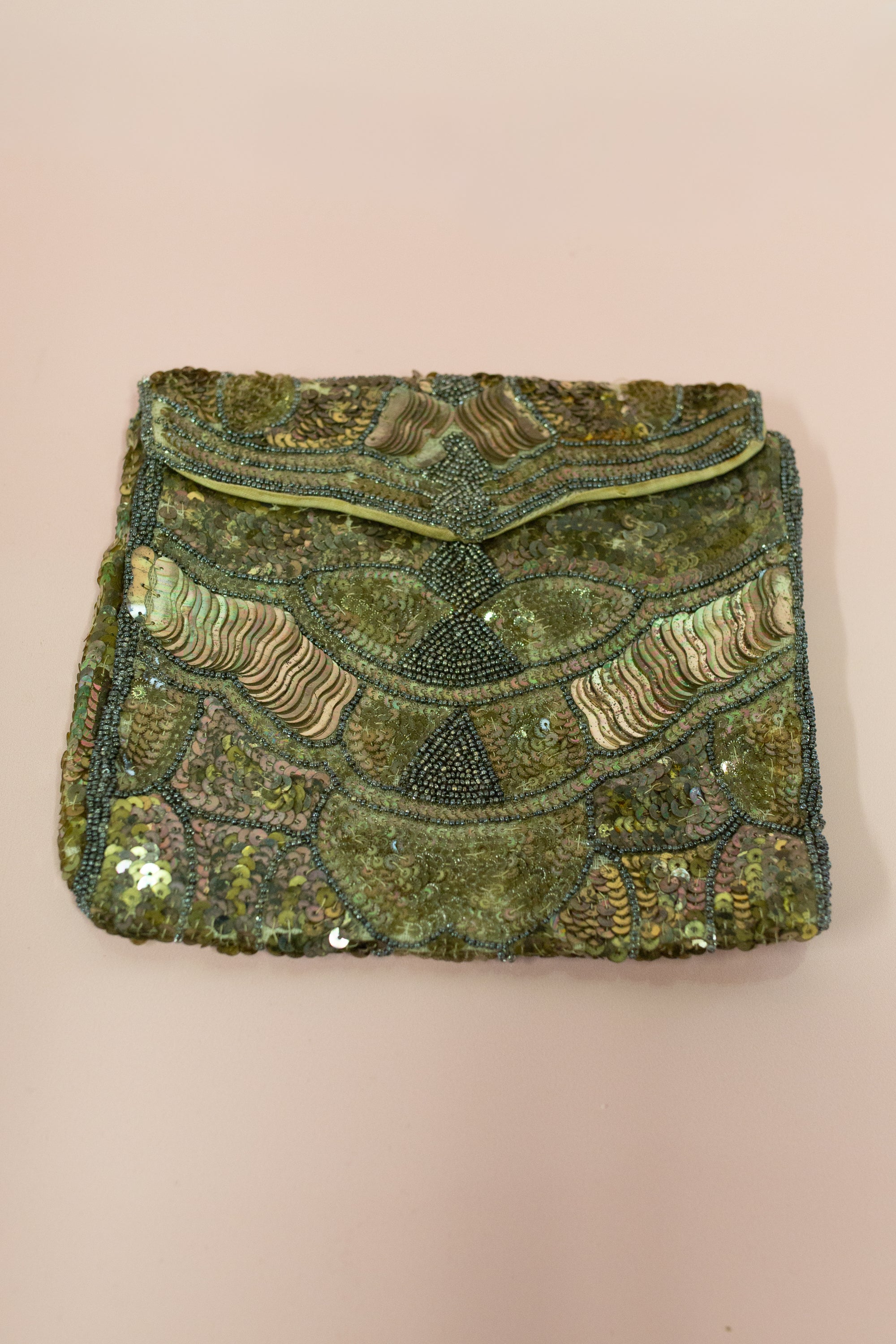 Vintage 1920s Large Beaded Purse