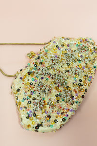 Vintage 1960s Confetti Beaded Clutch Bag