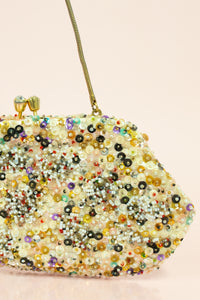 Vintage 1960s Confetti Beaded Clutch Bag