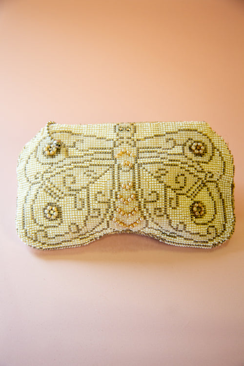 antique 1930s butterfly beaded purse