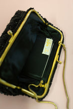 Vintage 1960s Black Beaded Clutch Bag