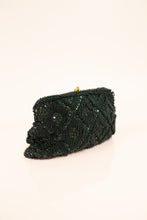 Vintage 1960s Black Beaded Clutch Bag