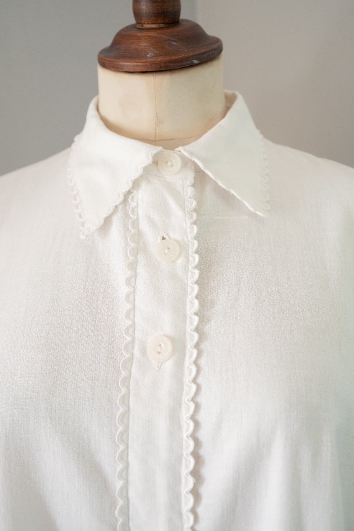 Vintage 1920s Antique White French Shirt