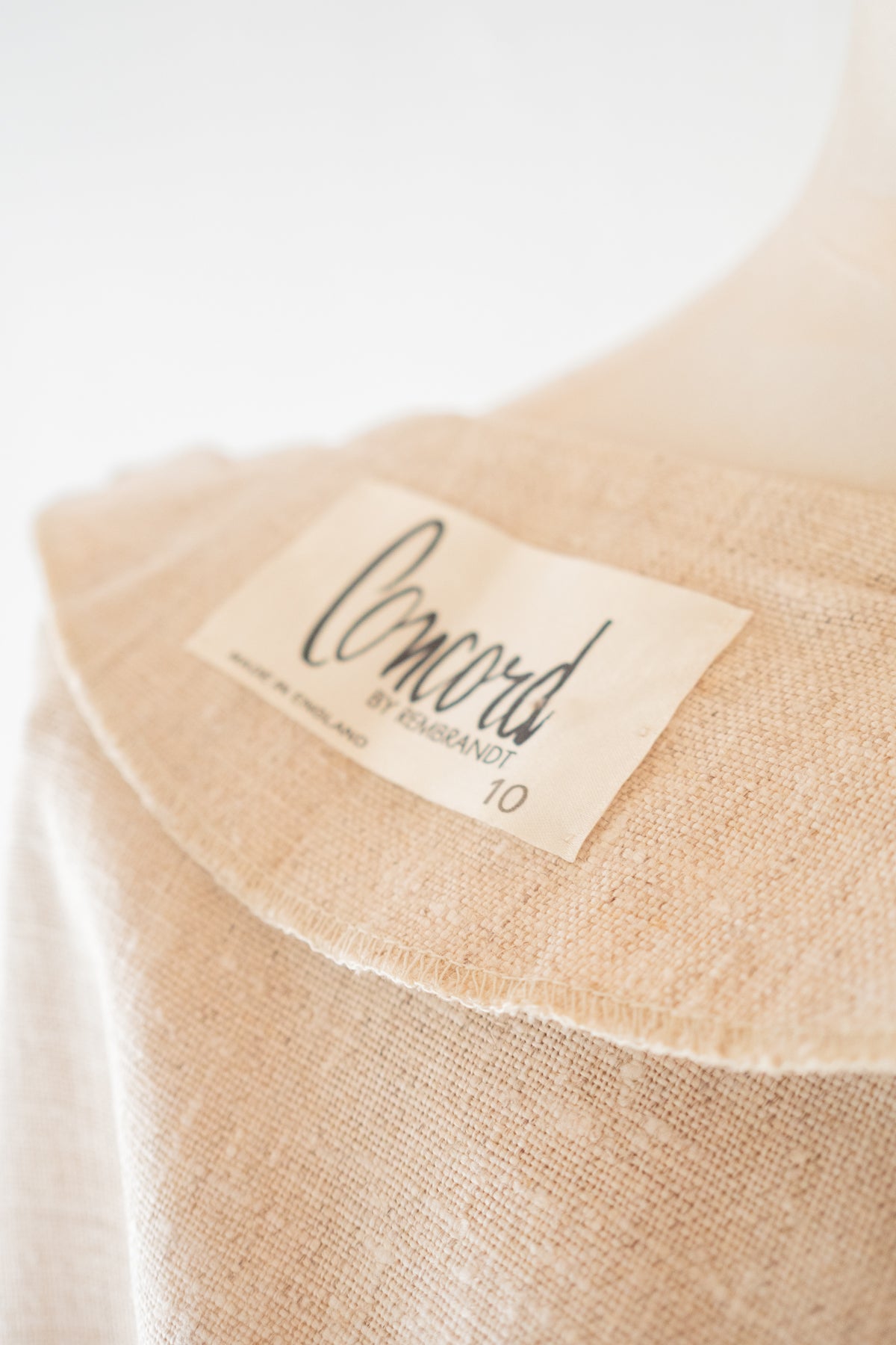 Vintage 1970s Ecru Linen Coat Dress
