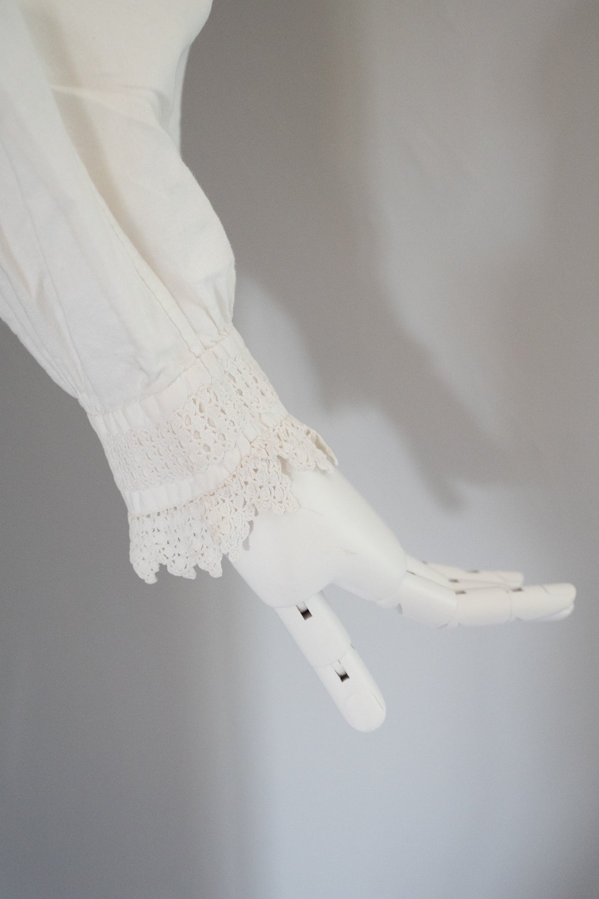 Antique 19th Century White Heavy Cotton Night Shirt