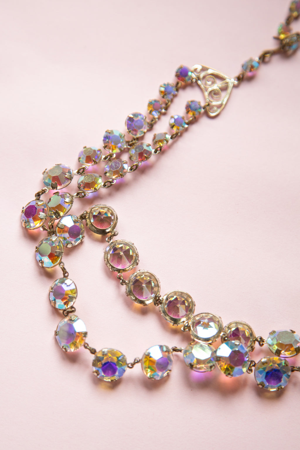 Vintage 1960s Pink Aurora Riviere Necklace