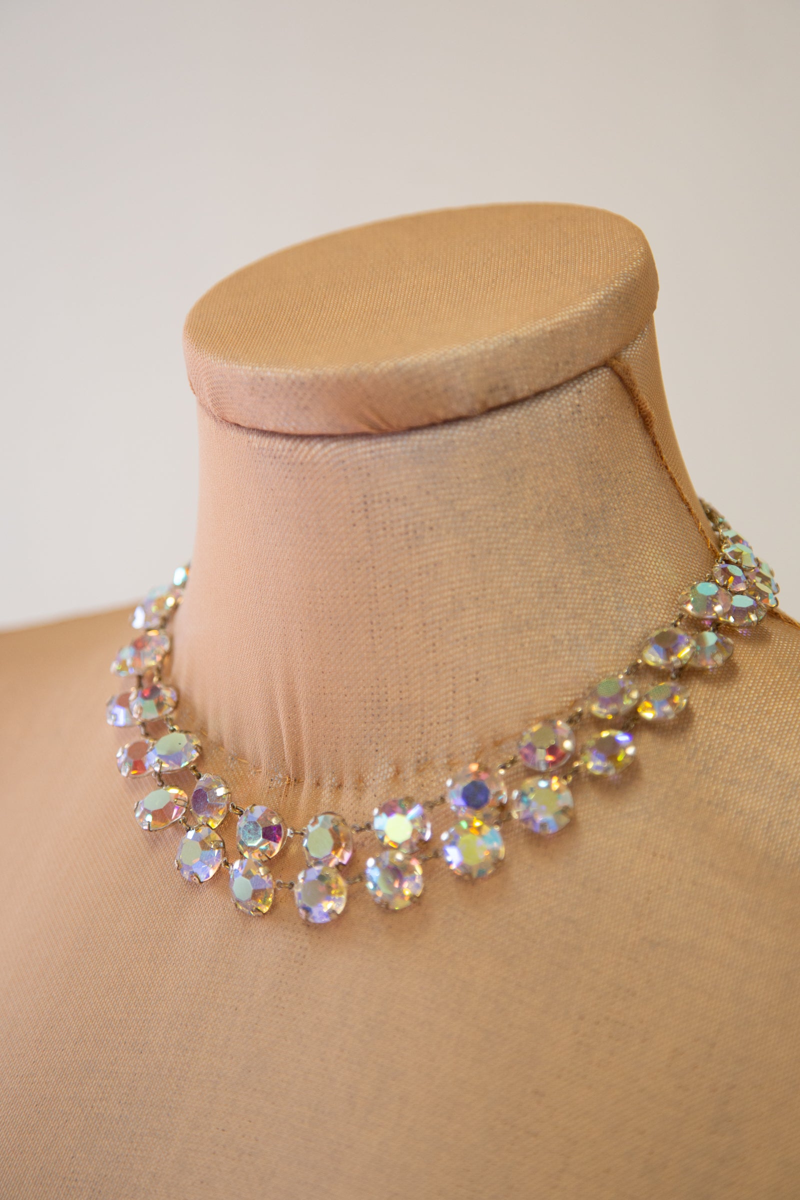 Vintage 1960s Pink Aurora Riviere Necklace
