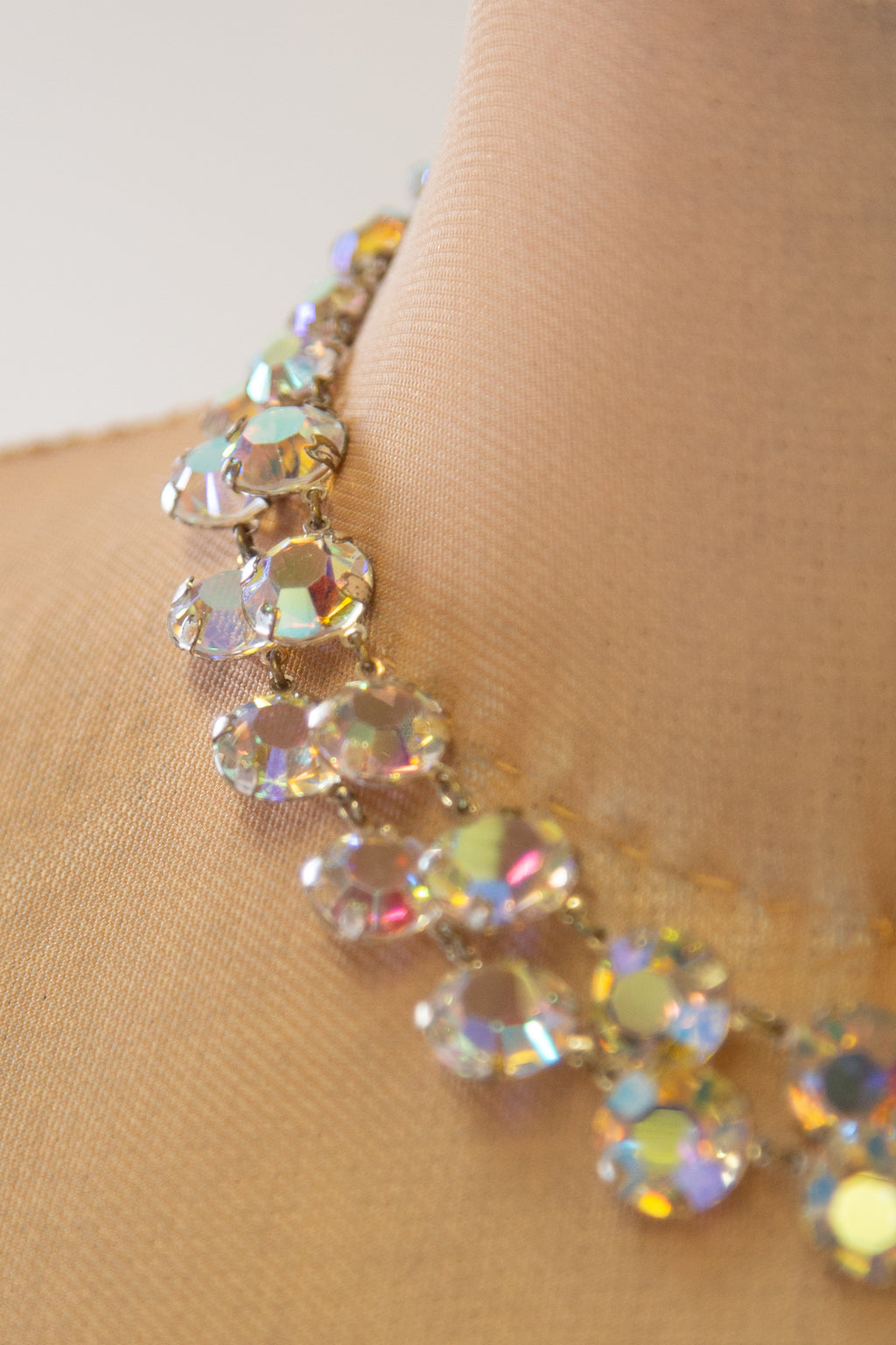 Vintage 1960s Pink Aurora Riviere Necklace