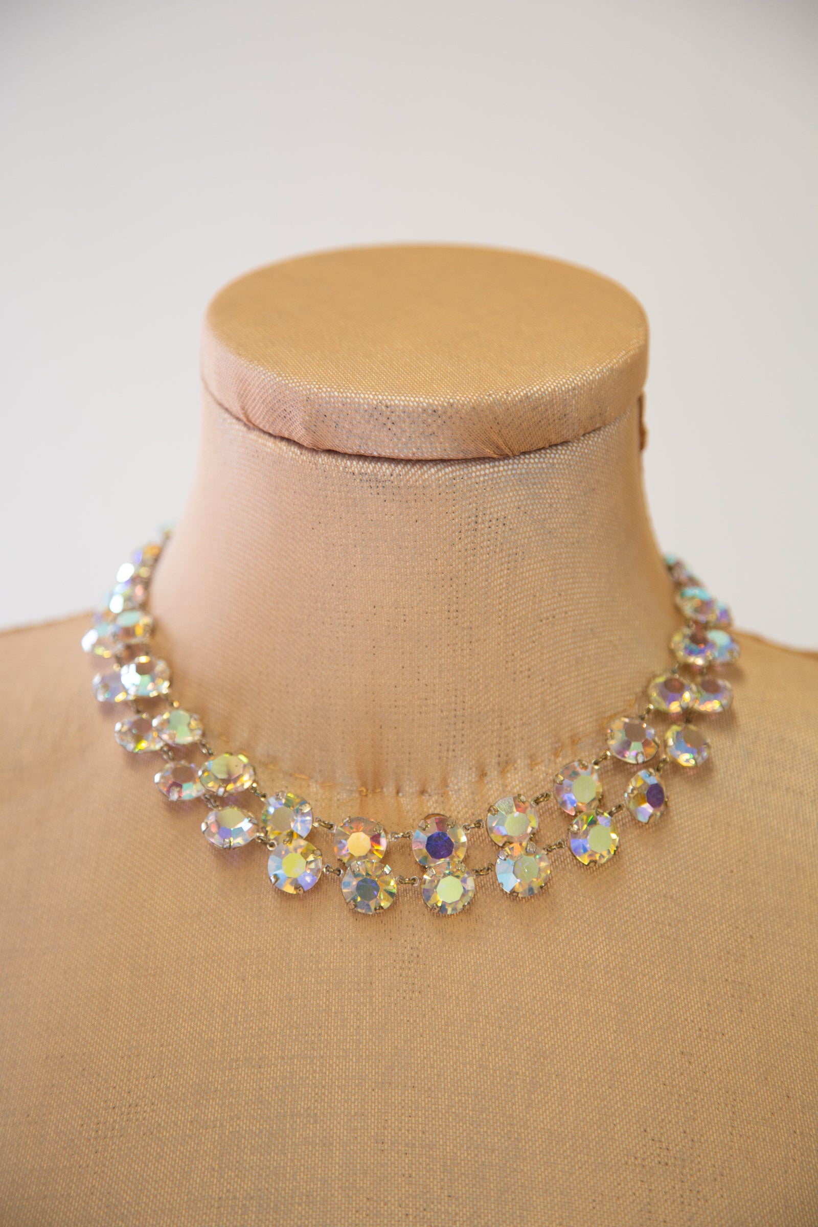 Vintage 1960s Pink Aurora Riviere Necklace