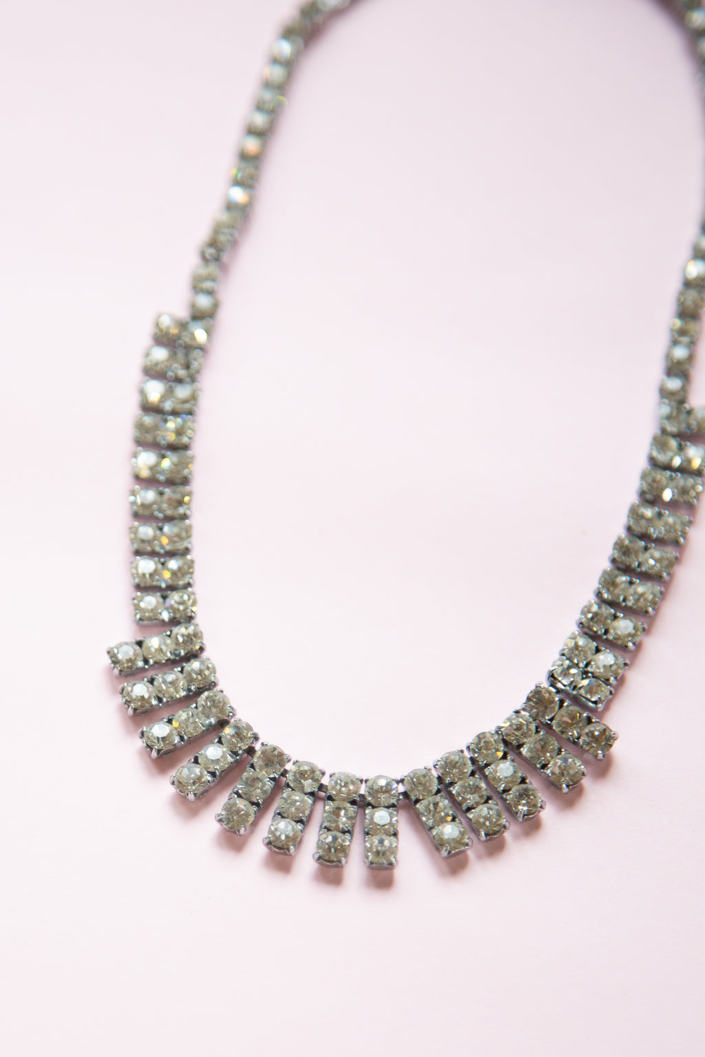 Vintage 1950s Simple Rhinestone Necklace