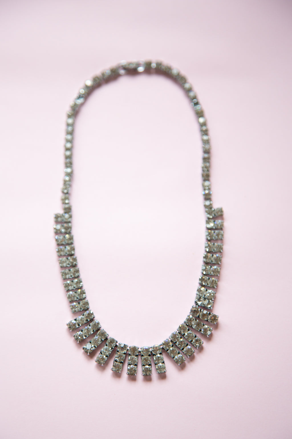 Vintage 1950s Simple Rhinestone Necklace