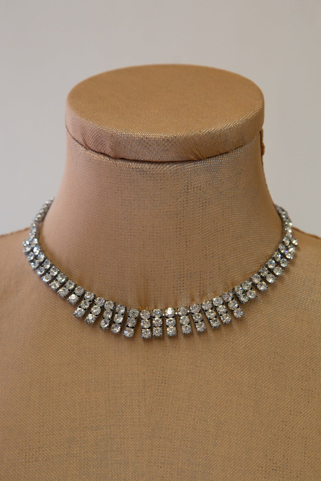 Vintage 1950s Simple Rhinestone Necklace