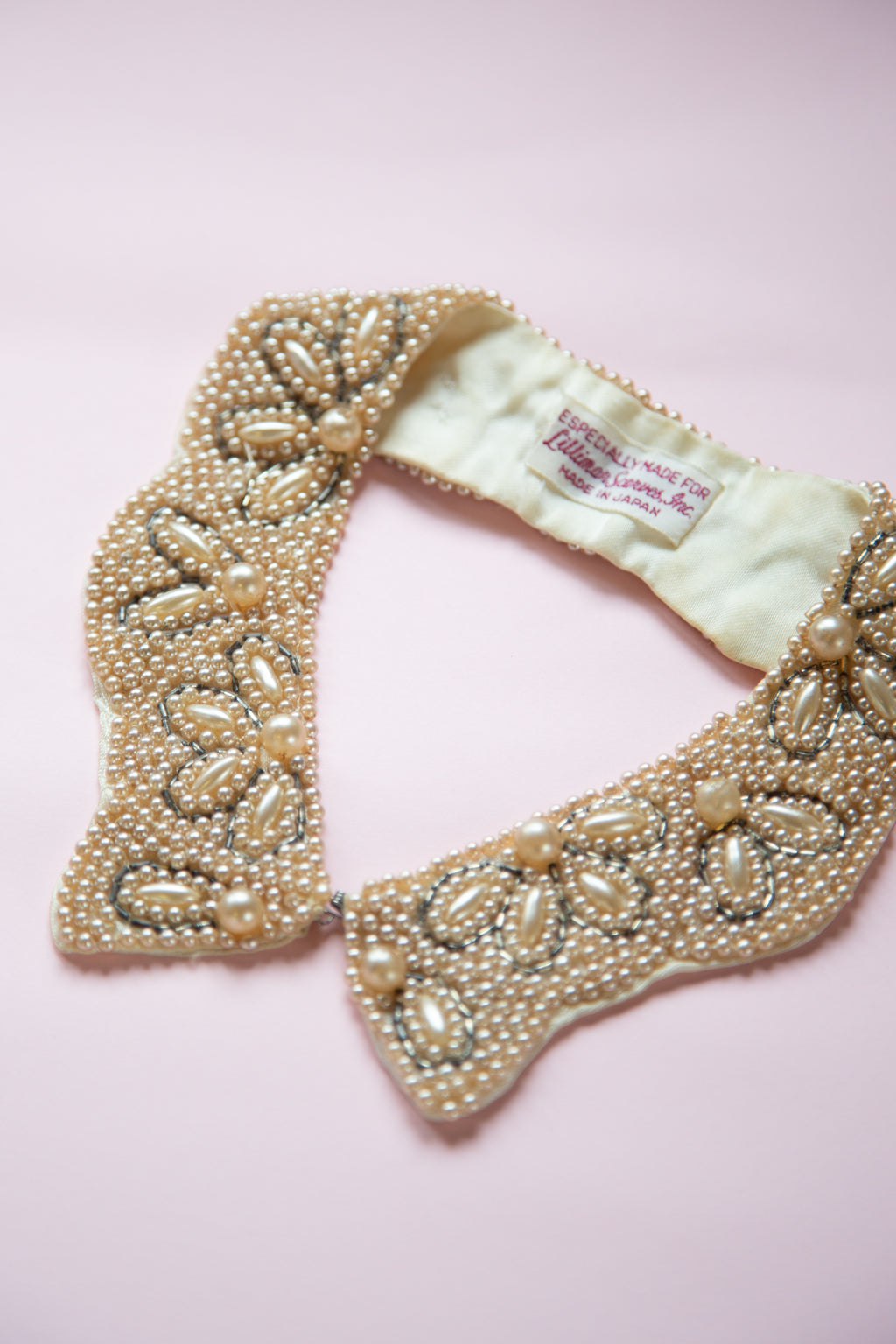 Vintage 1950s Pearl Beaded Collar