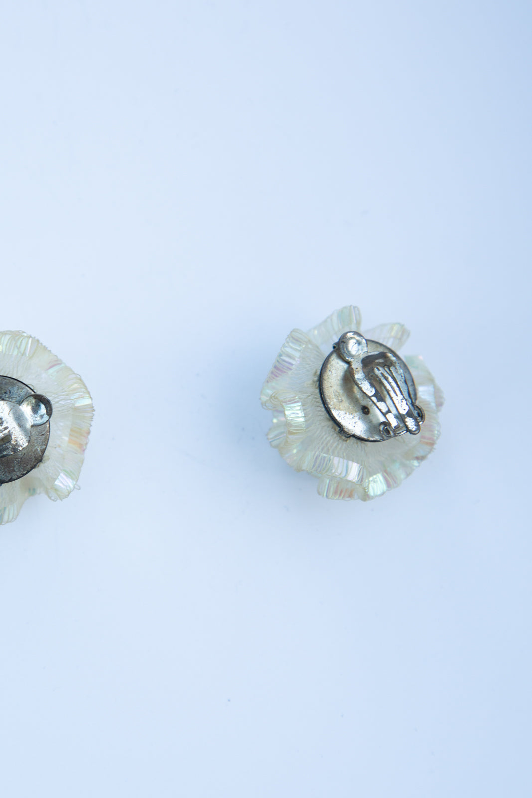 Vintage 1940s Iridescent Crinoline Earrings