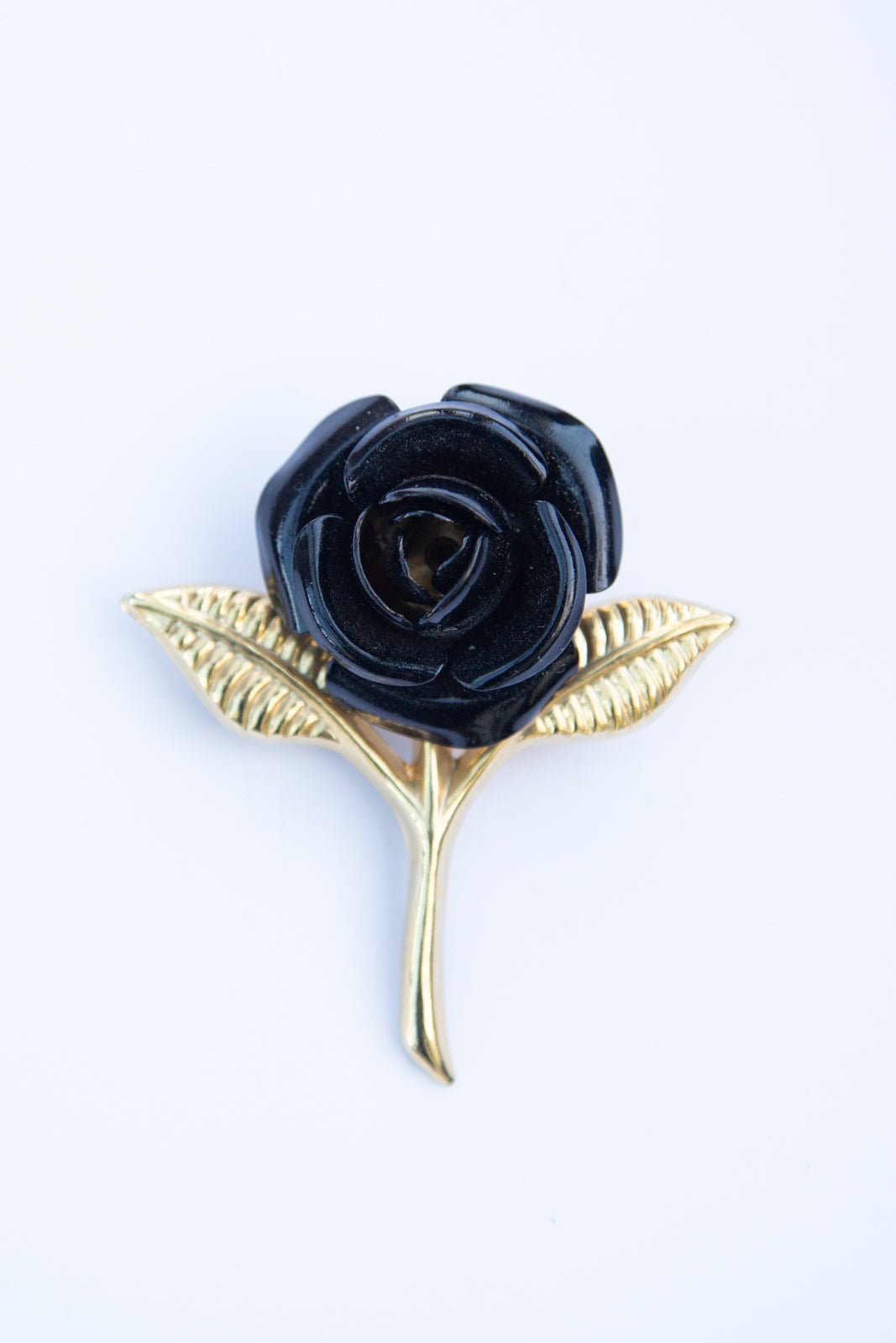 vintage black rose brooch jewellery