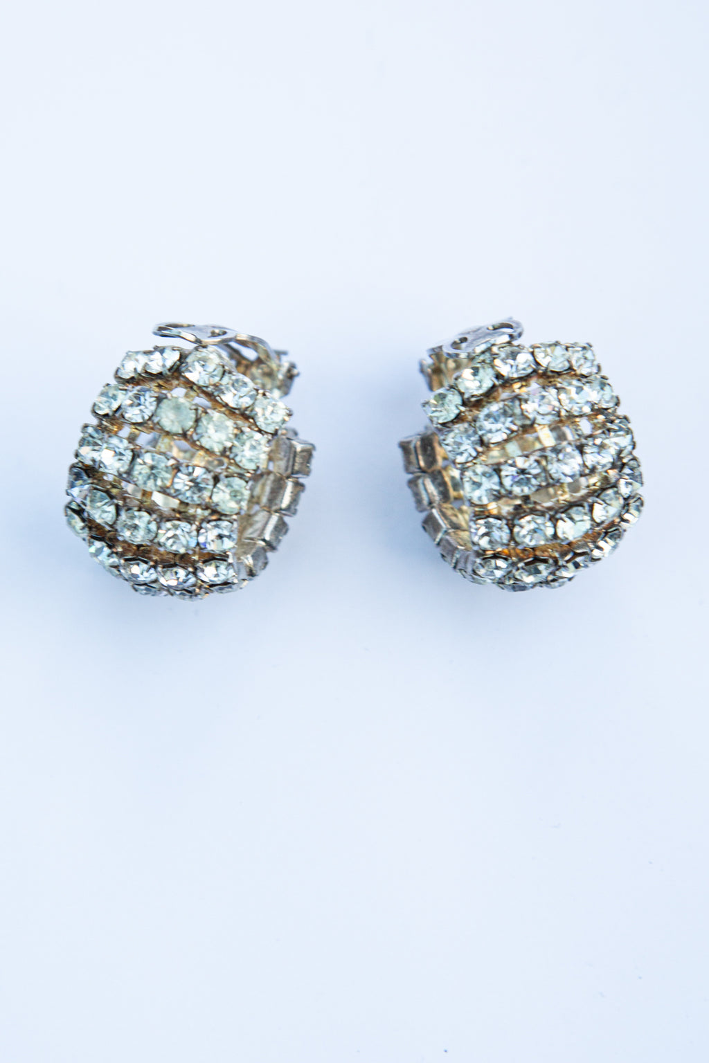 vintage 1960s crystal rhinestone hoop earrings alexandra king