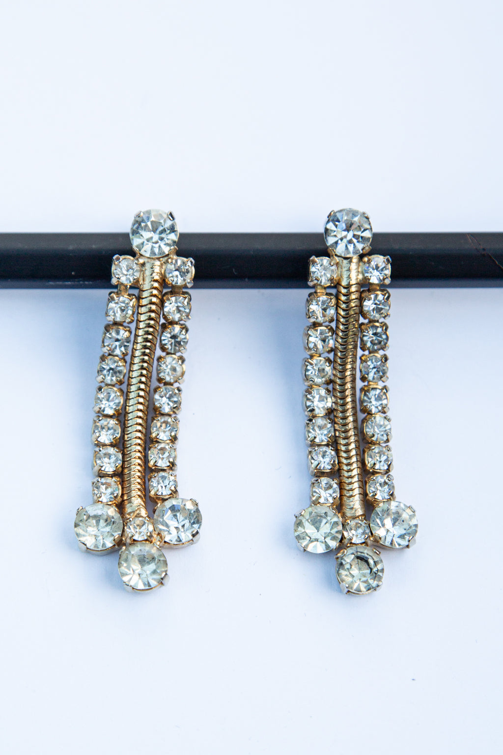vintage crystal rhinestone drop bridal earrings alexandra king
