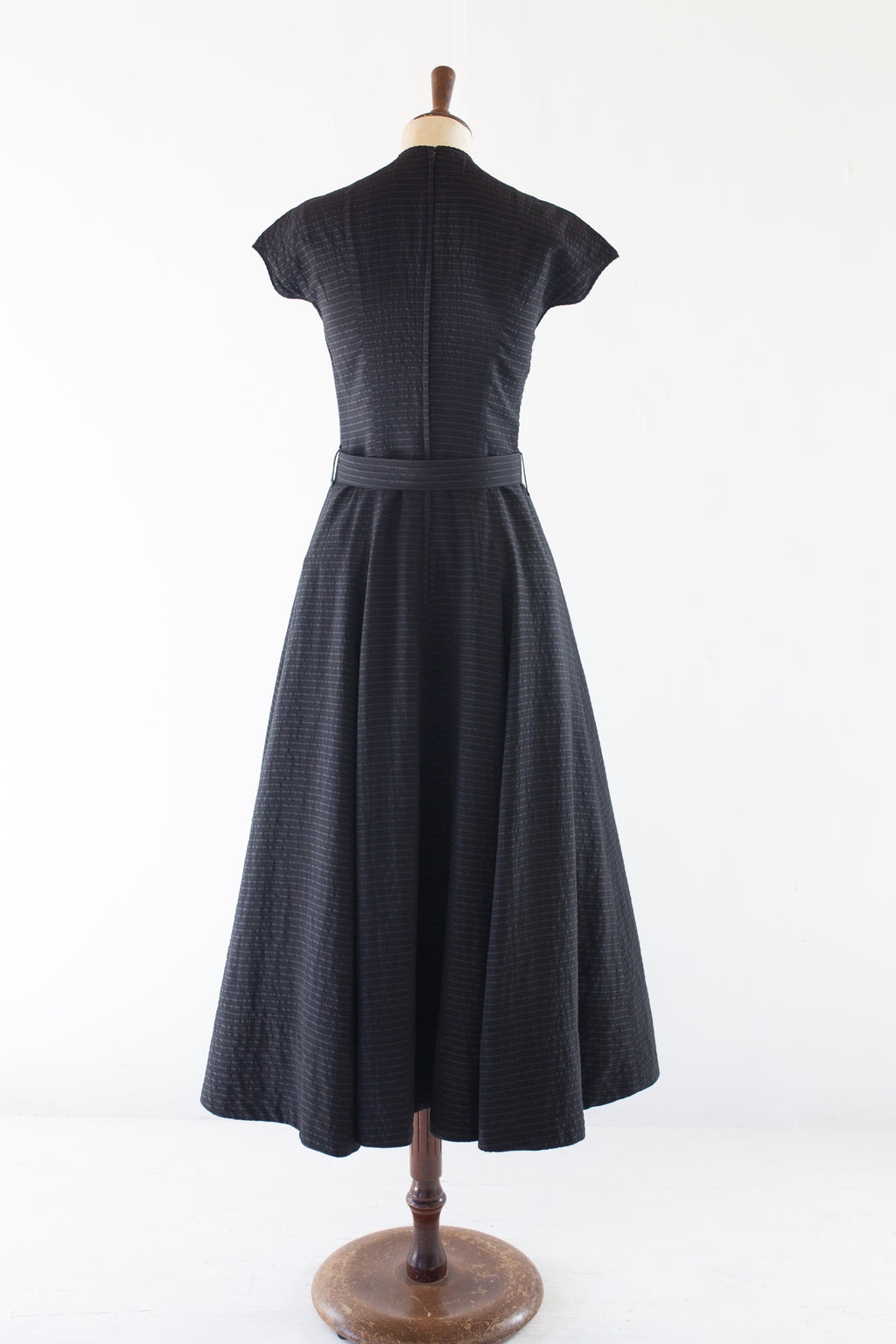 vintage 1980s black workers for freedom midi dress