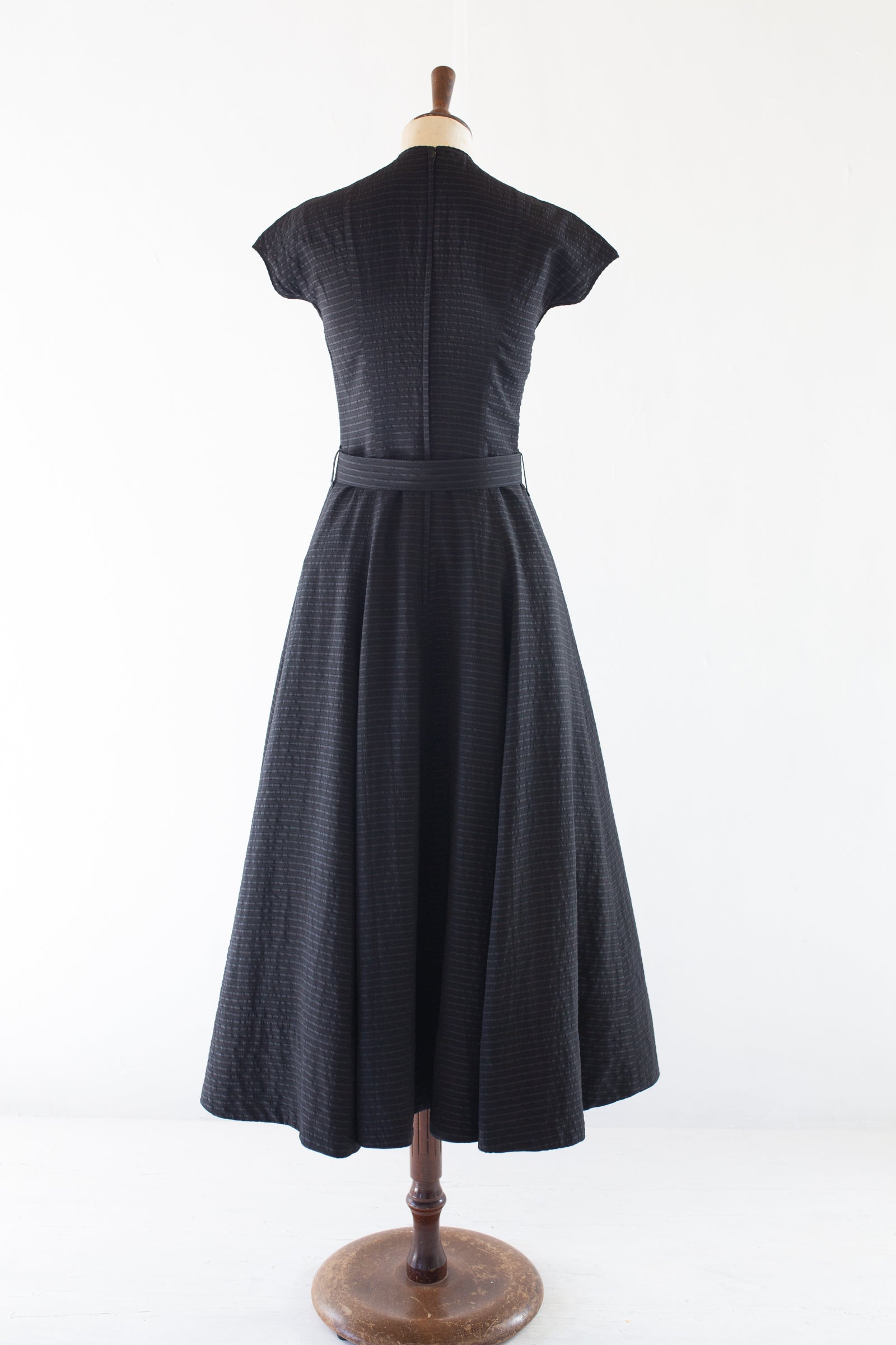 vintage 1980s black workers for freedom midi dress