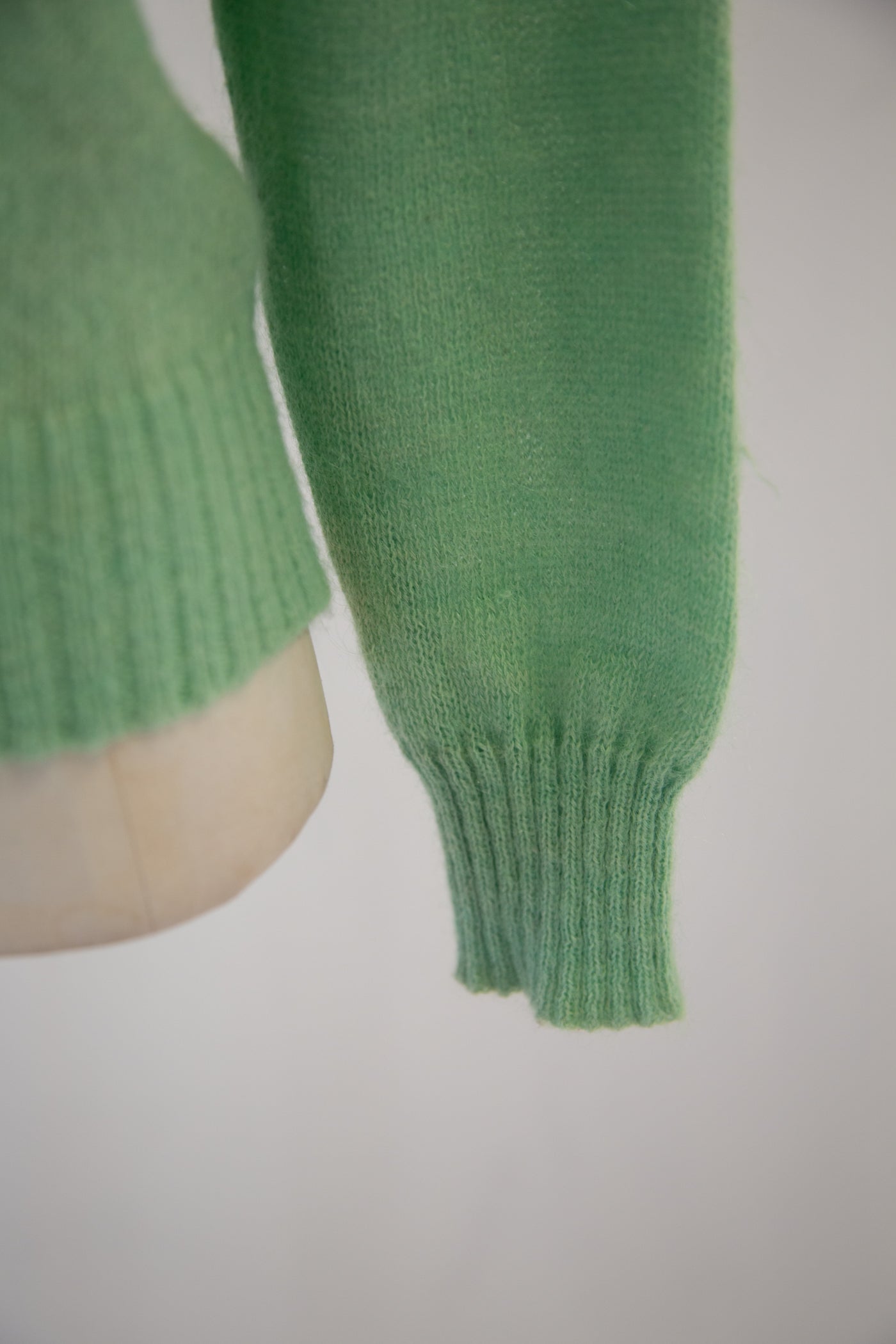 Vintage 1970s Green Mohair Sweater