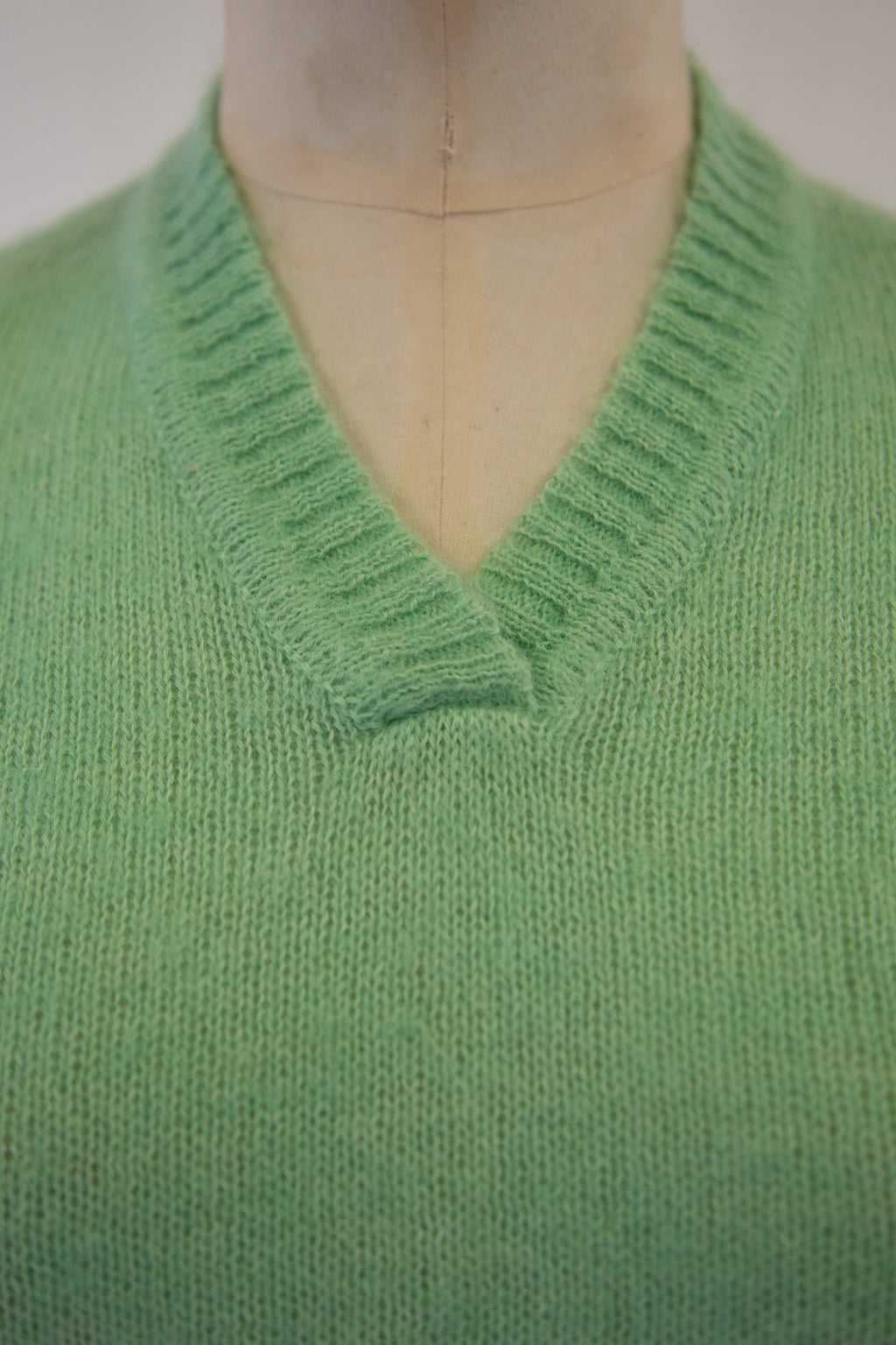Vintage 1970s Green Mohair Sweater