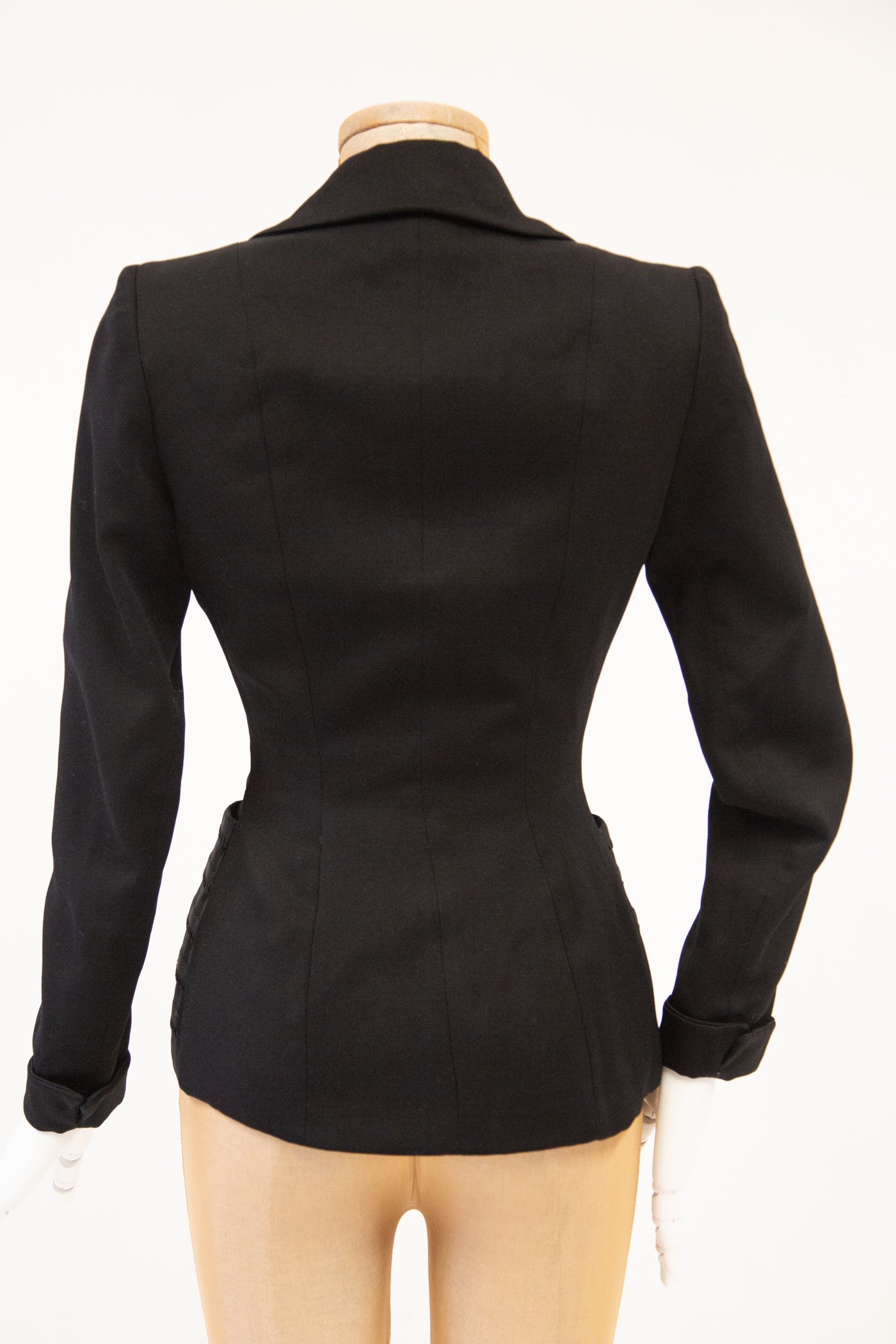 Vintage 1940s Black Tailored Jacket