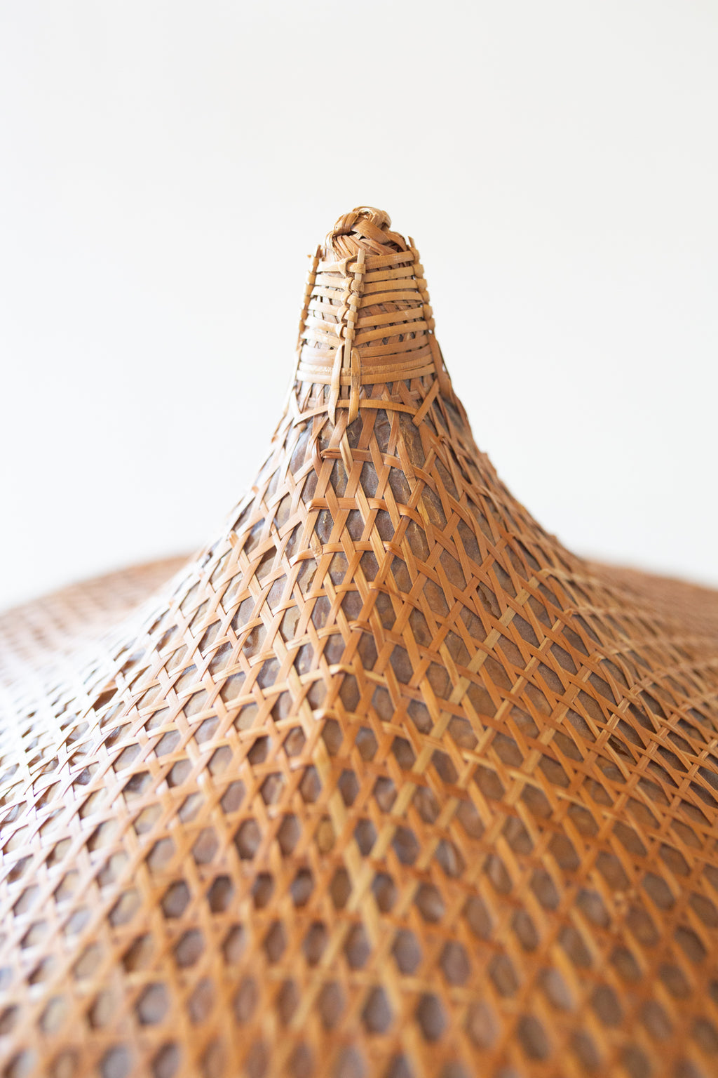Vintage Chinese Pointed Bamboo Sun Hat