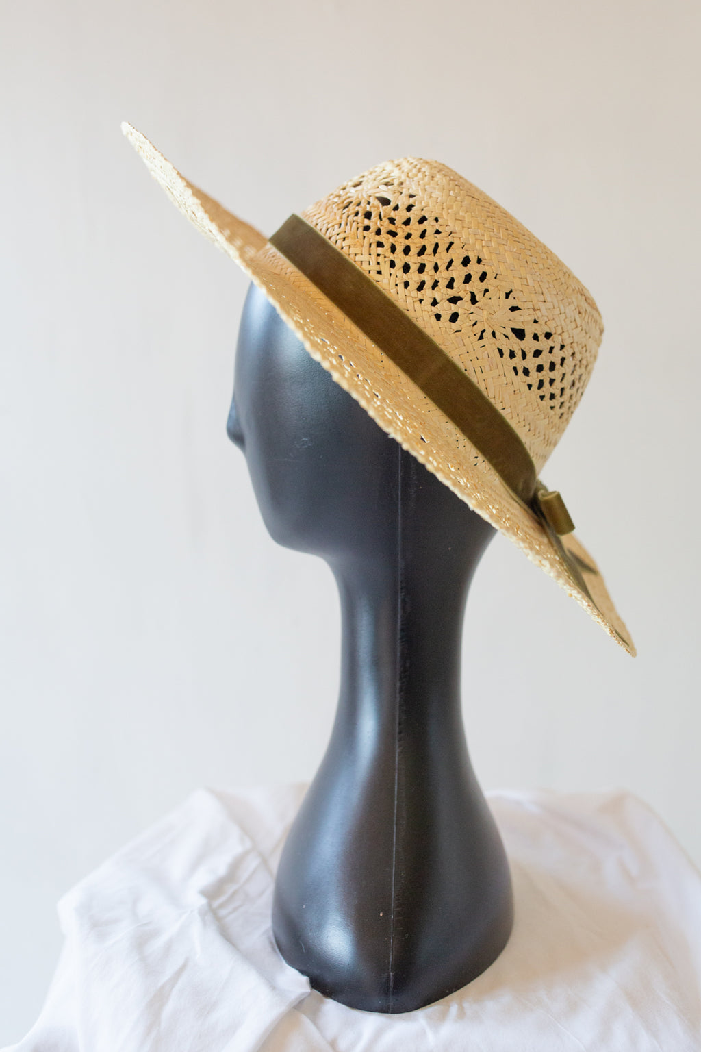 Vintage 1980s Classic Straw Panama Hat