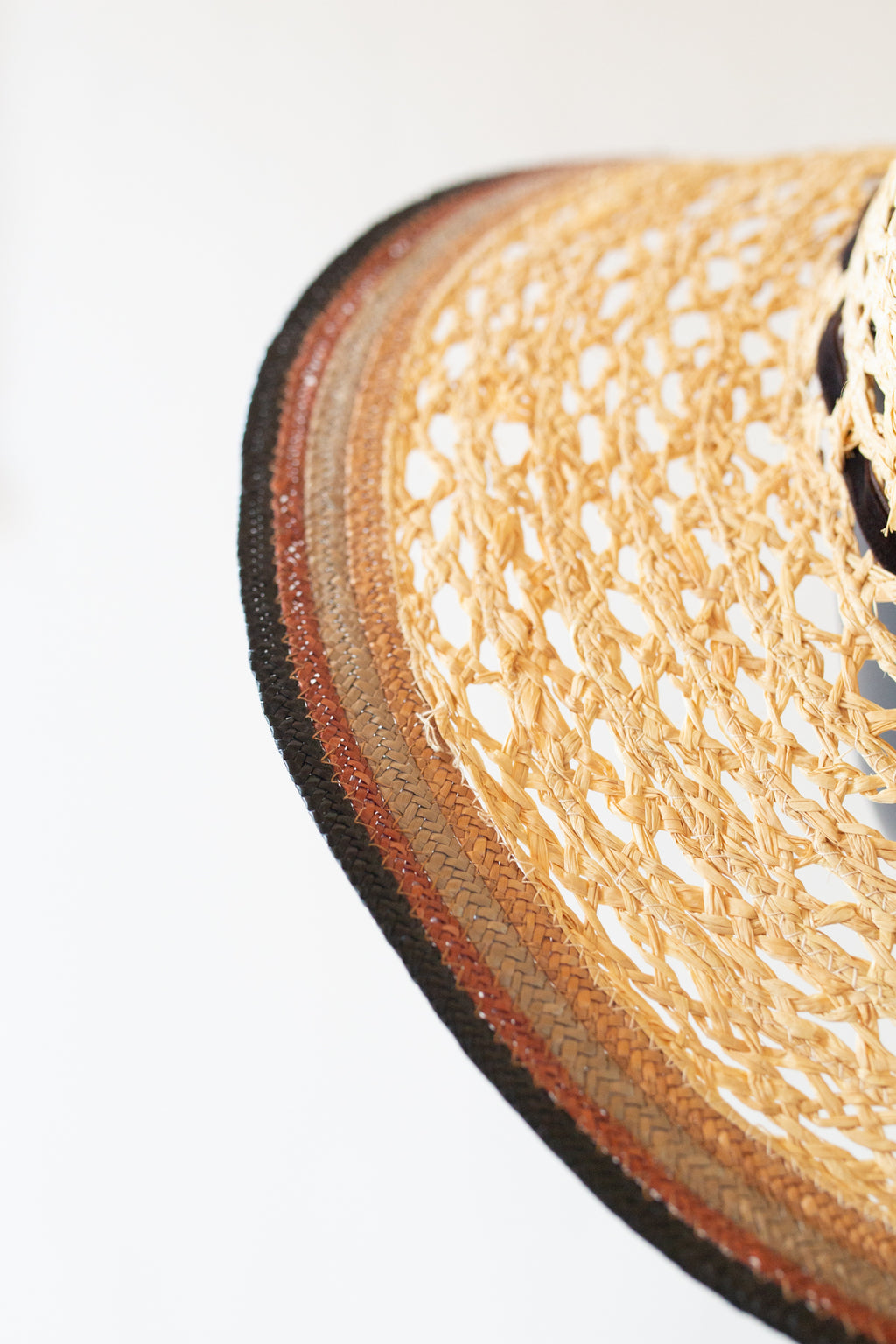 Vintage 1970s Wide Brim Straw Braid Hat