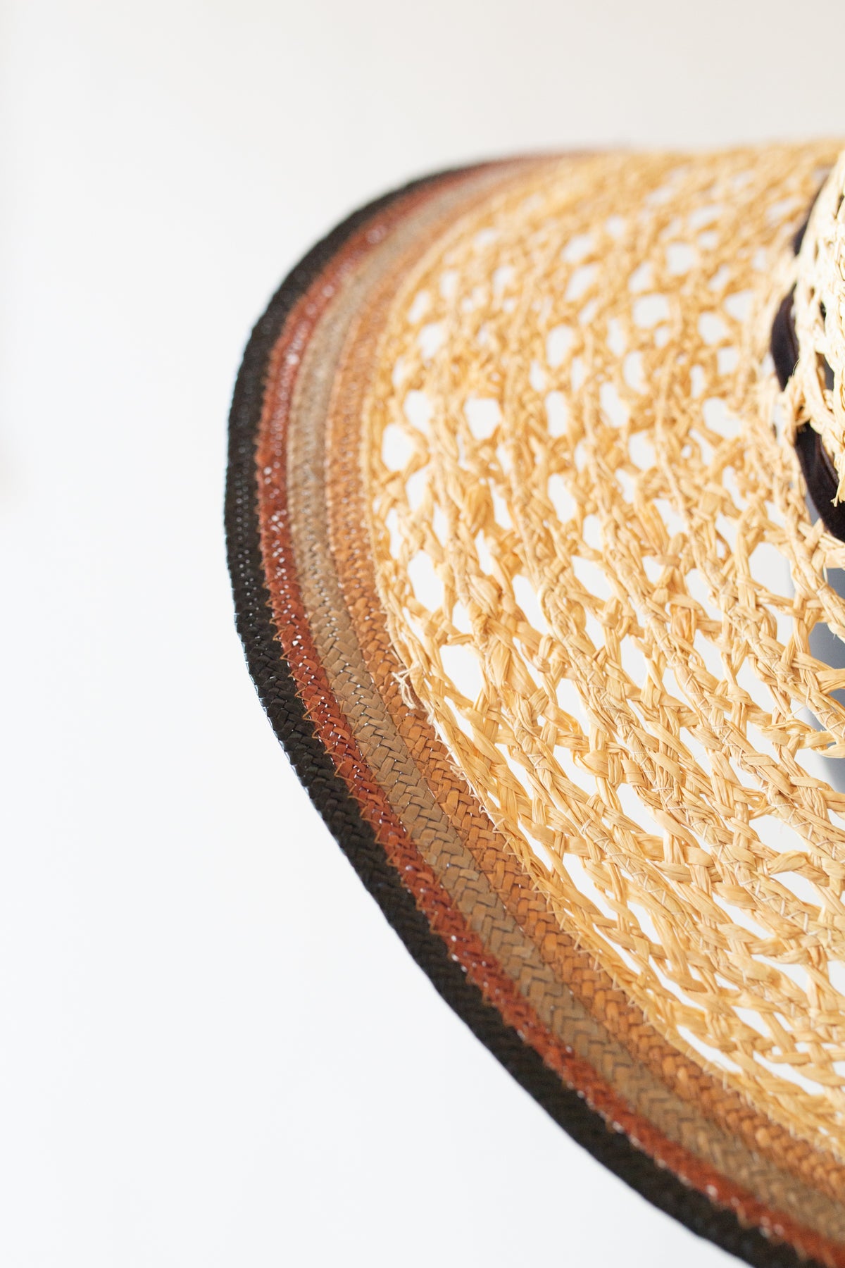 Vintage 1970s Wide Brim Straw Braid Hat