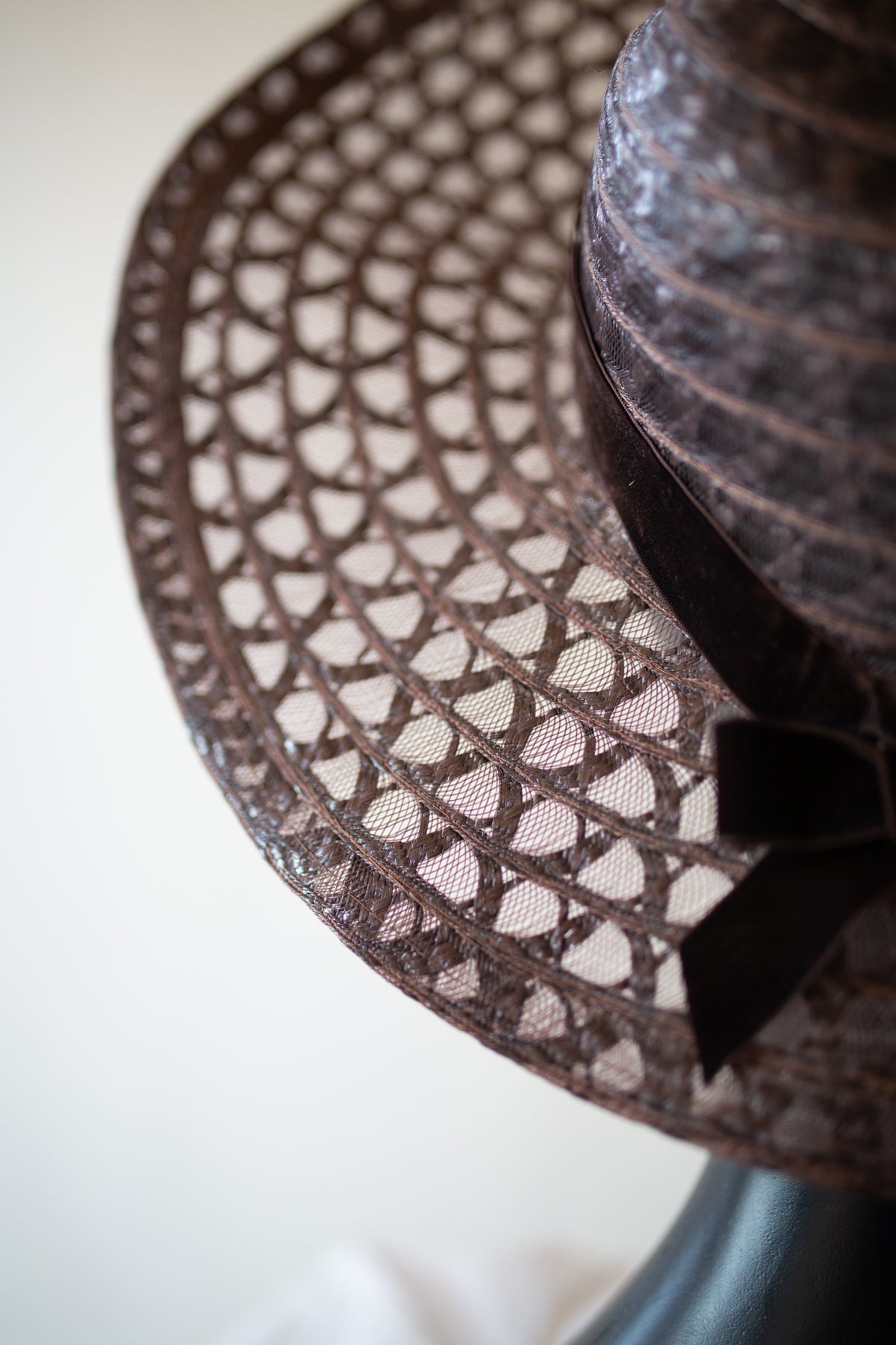 Vintage 1970s Dark Brown Sun Hat