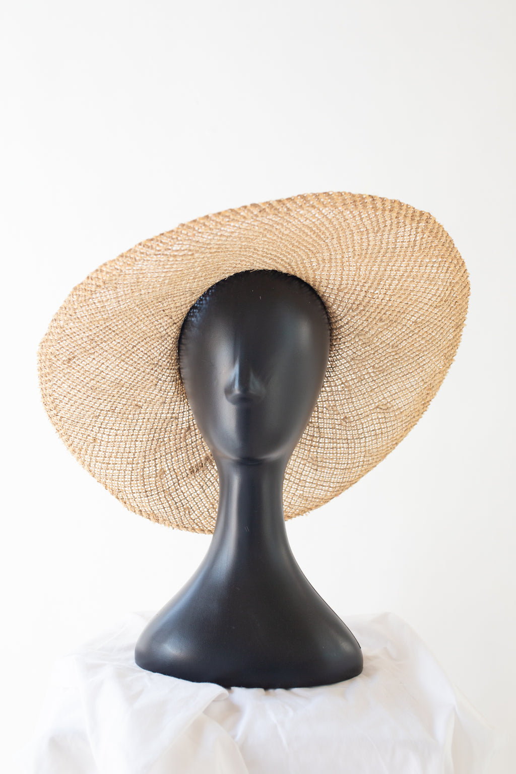 Vintage 1980s Woven Wide Brim Straw Hat
