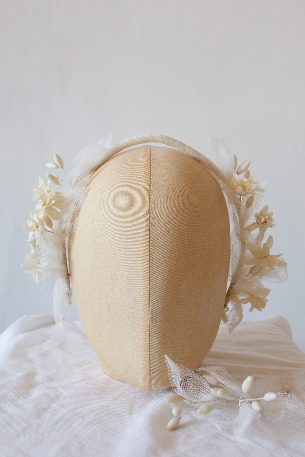 antique 1920s wax flower hair band Alexandra King