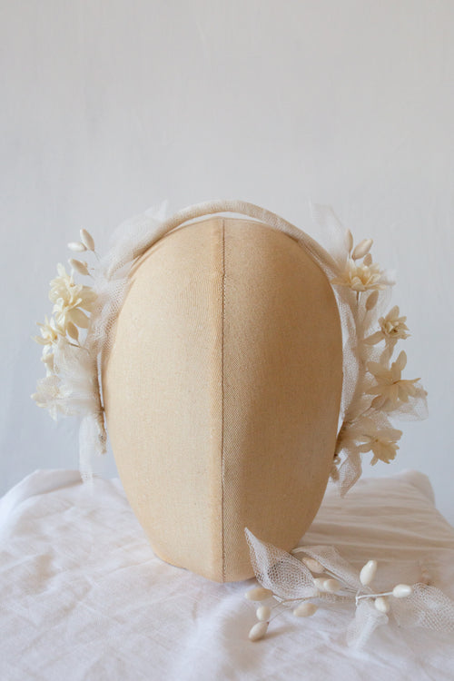 antique 1920s wax flower hair band Alexandra King