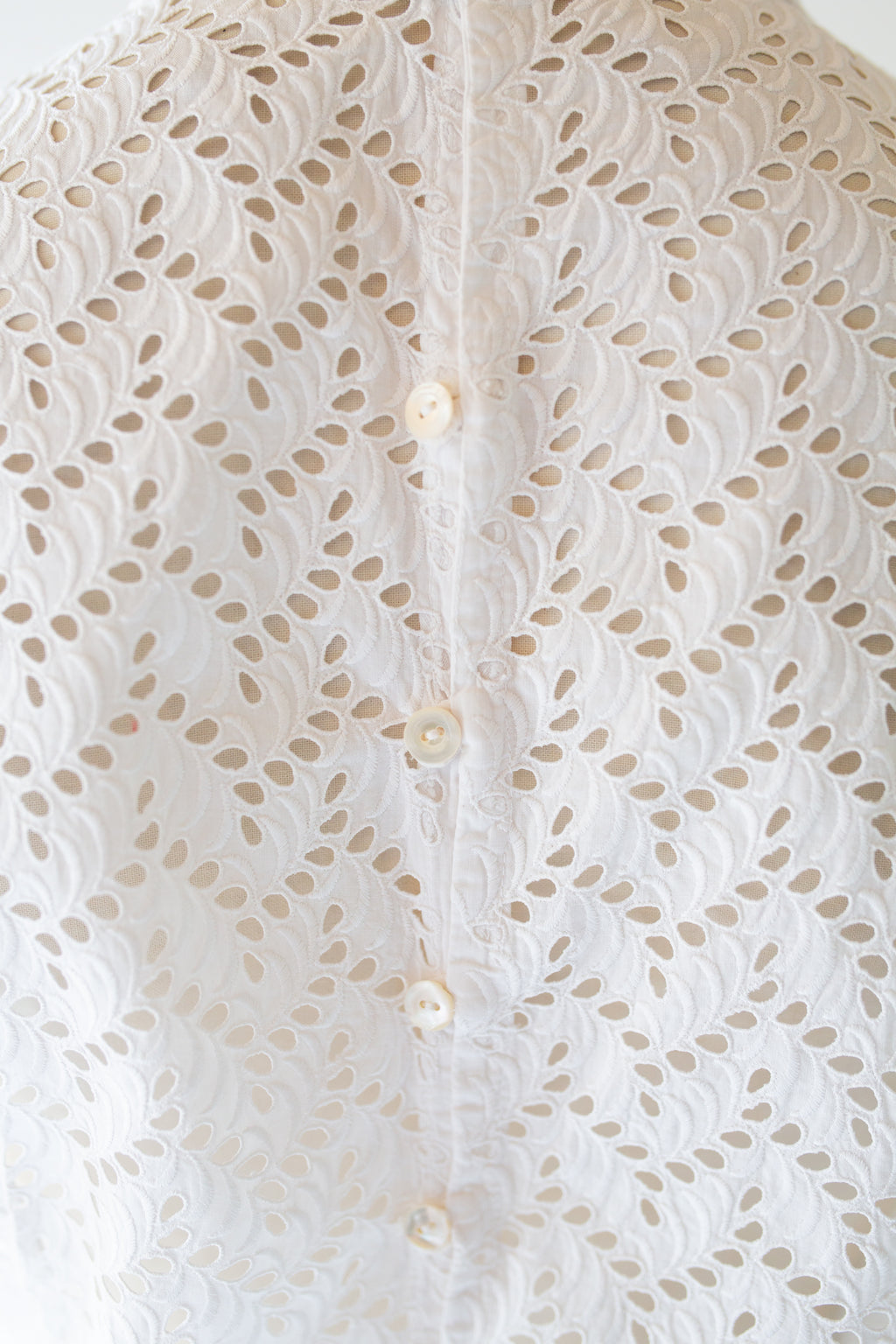 Vintage 1930s Broderie Anglaise White Blouse