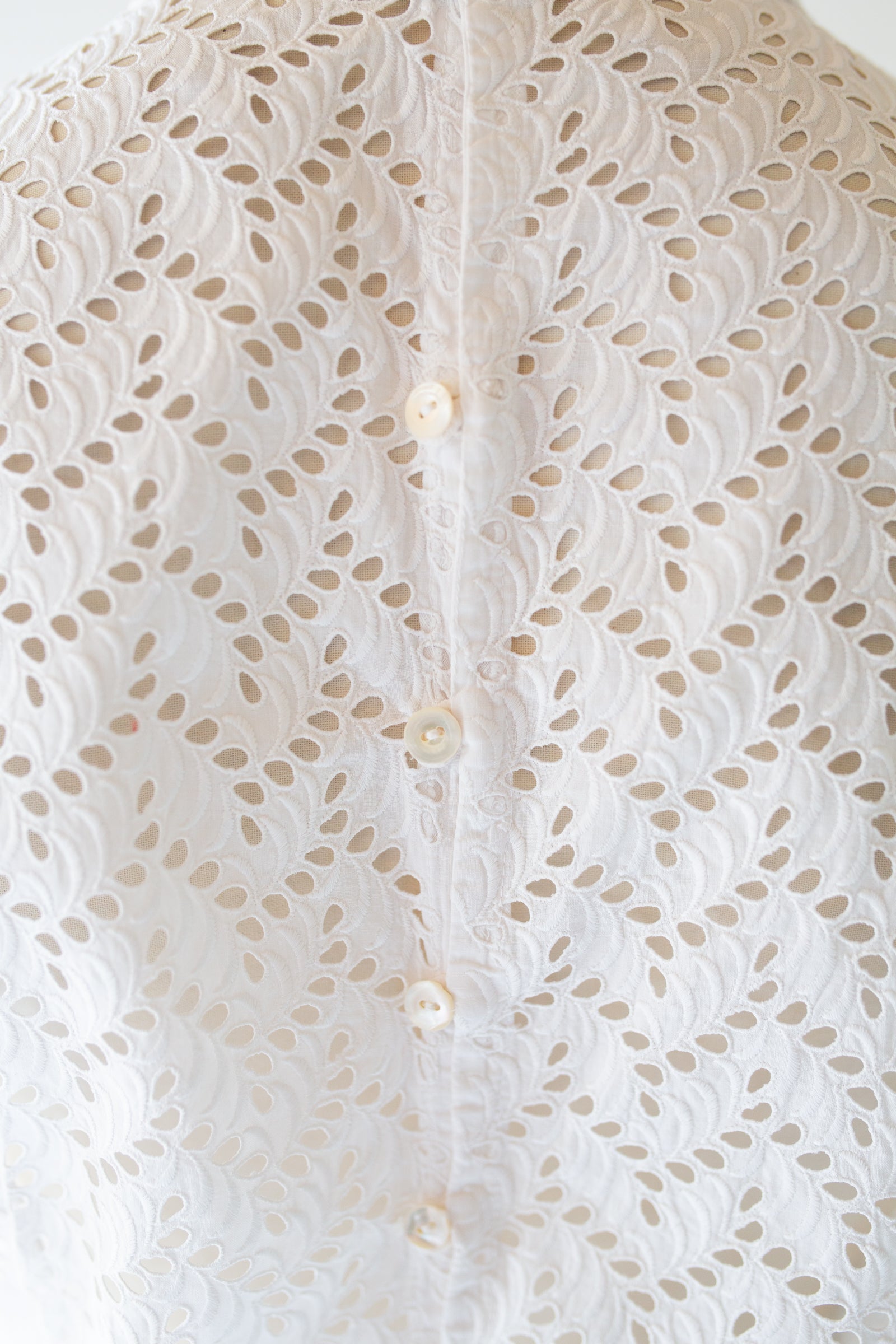 Vintage 1930s Broderie Anglaise White Blouse