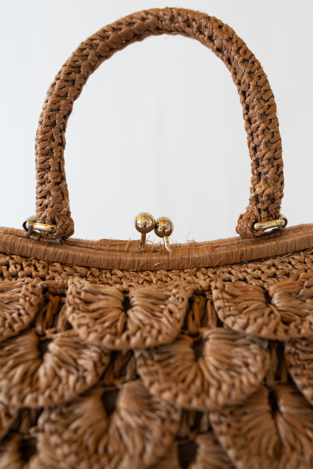 Vintage 1960s James Flosheim Raffia Petal Bag