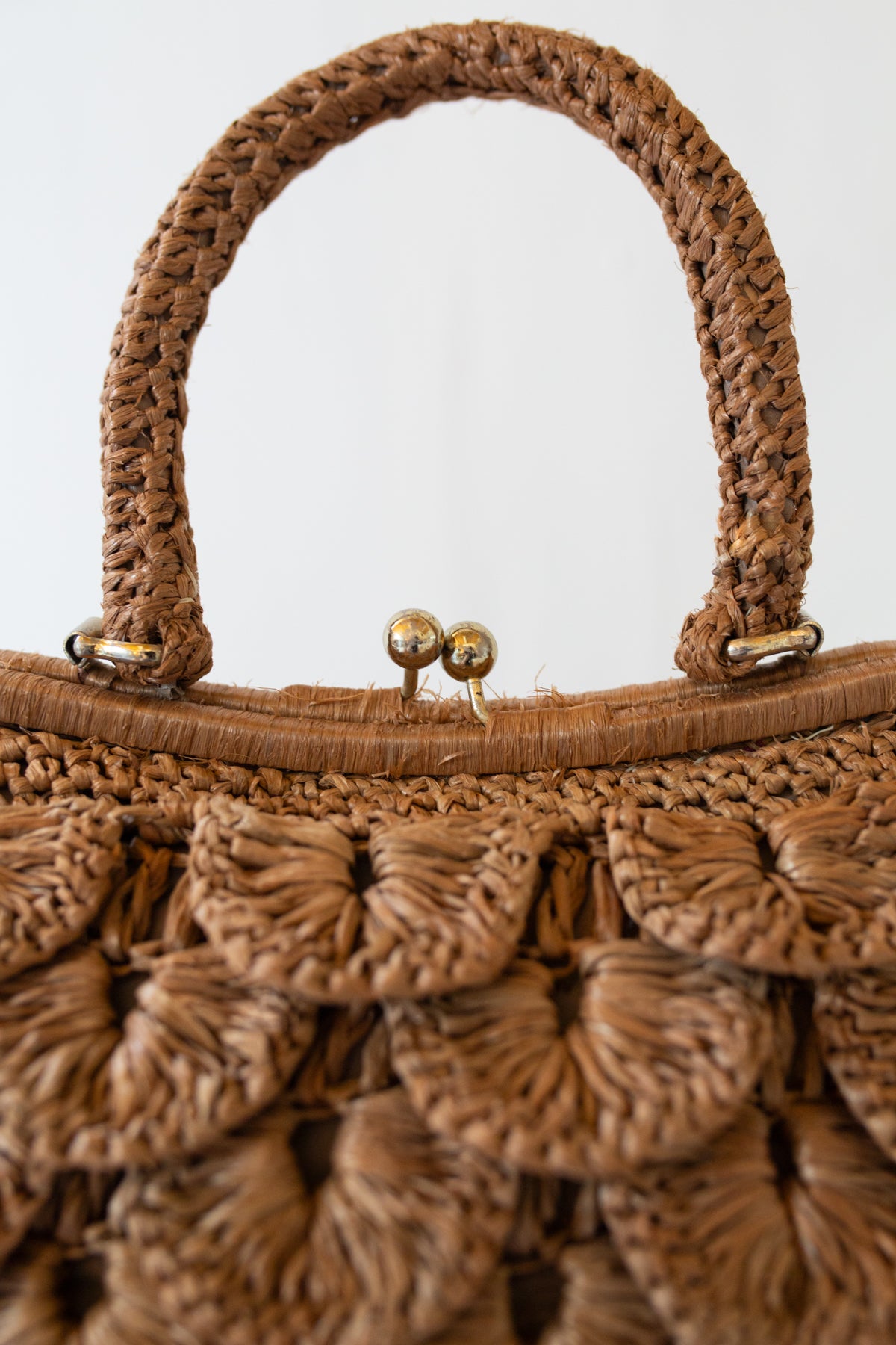 Vintage 1960s James Flosheim Raffia Petal Bag