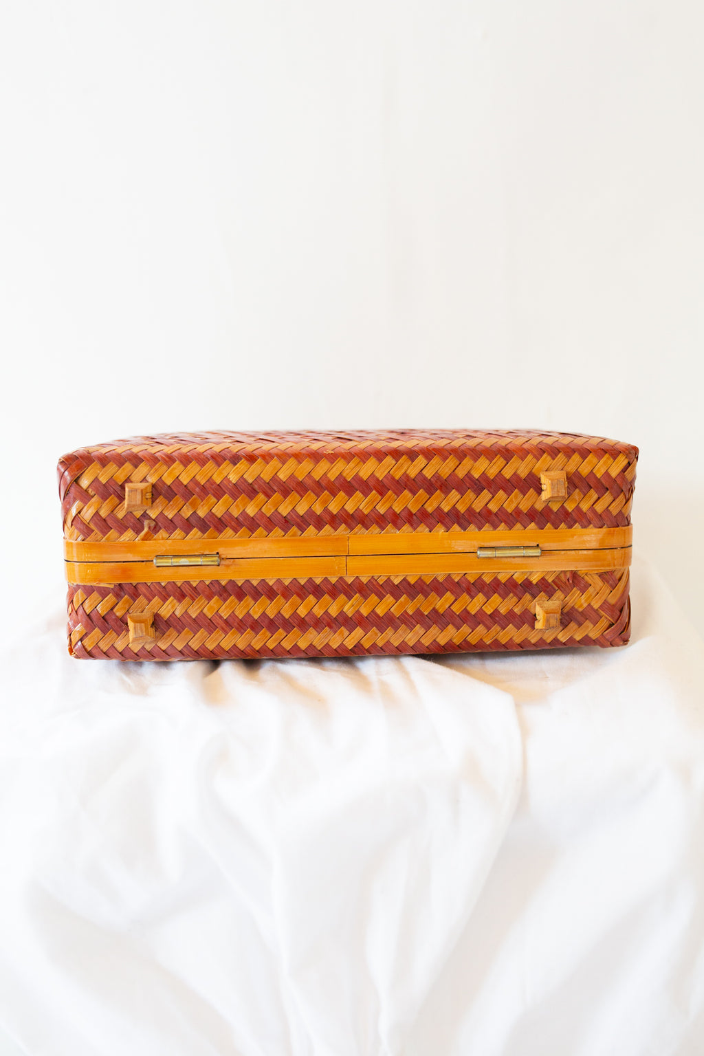 Vintage 1950s Lacquered Rattan Hand Bag