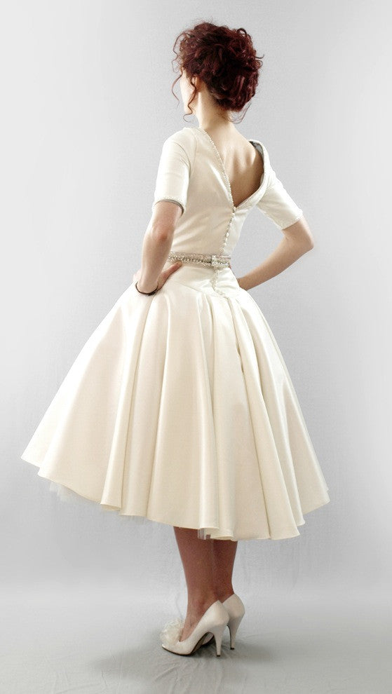 Christy - Bespoke Silk duchess satin full skirt gown Christy - Bespoke Silk duchess satin full skirt gown