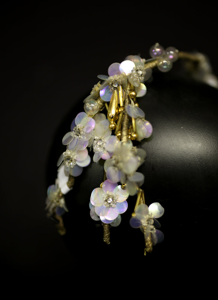 Vintage 1920s Iridescent Sequin Headpiece