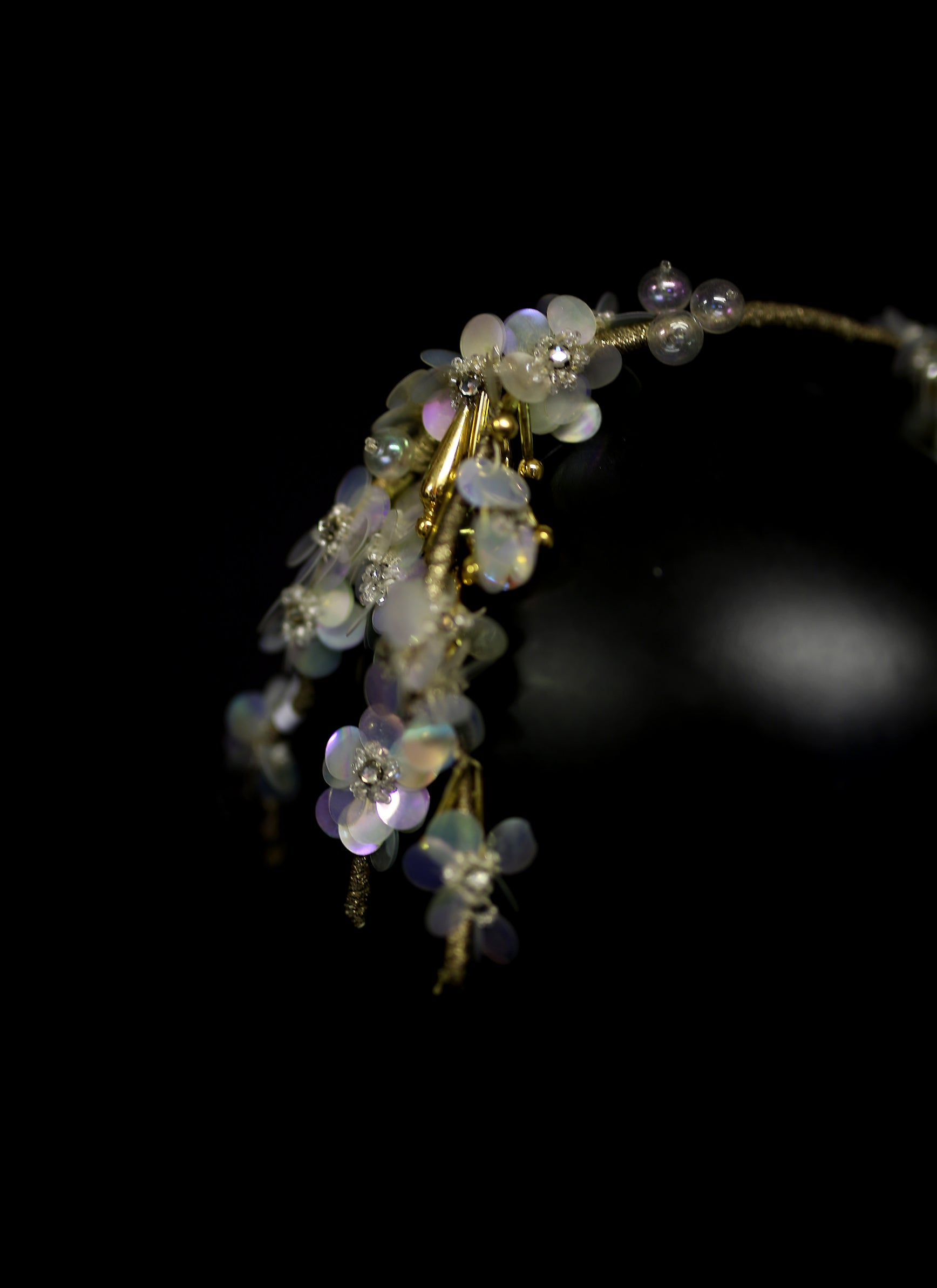 Vintage 1920s Iridescent Sequin Headpiece