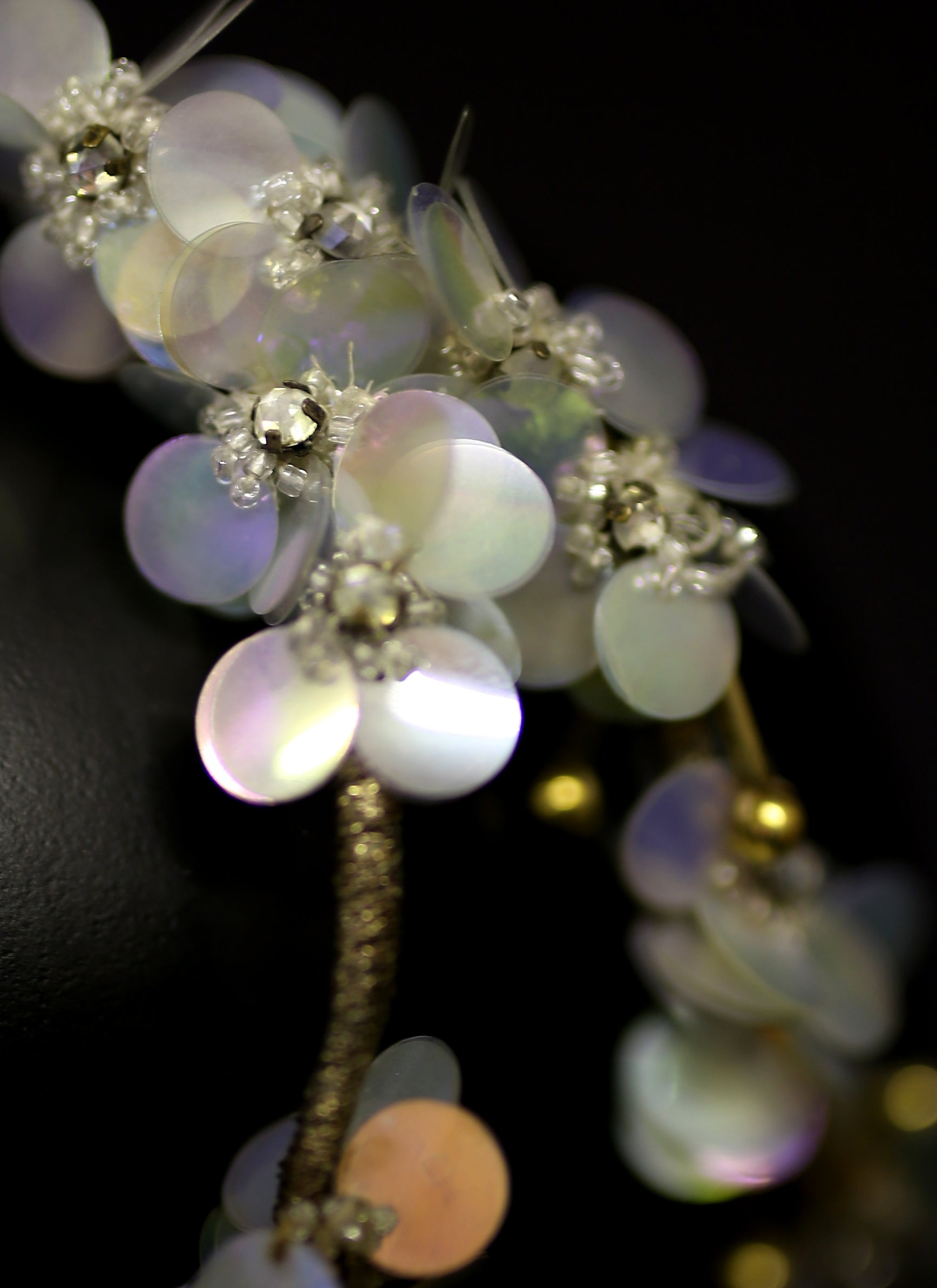 Vintage 1920s Iridescent Sequin Headpiece