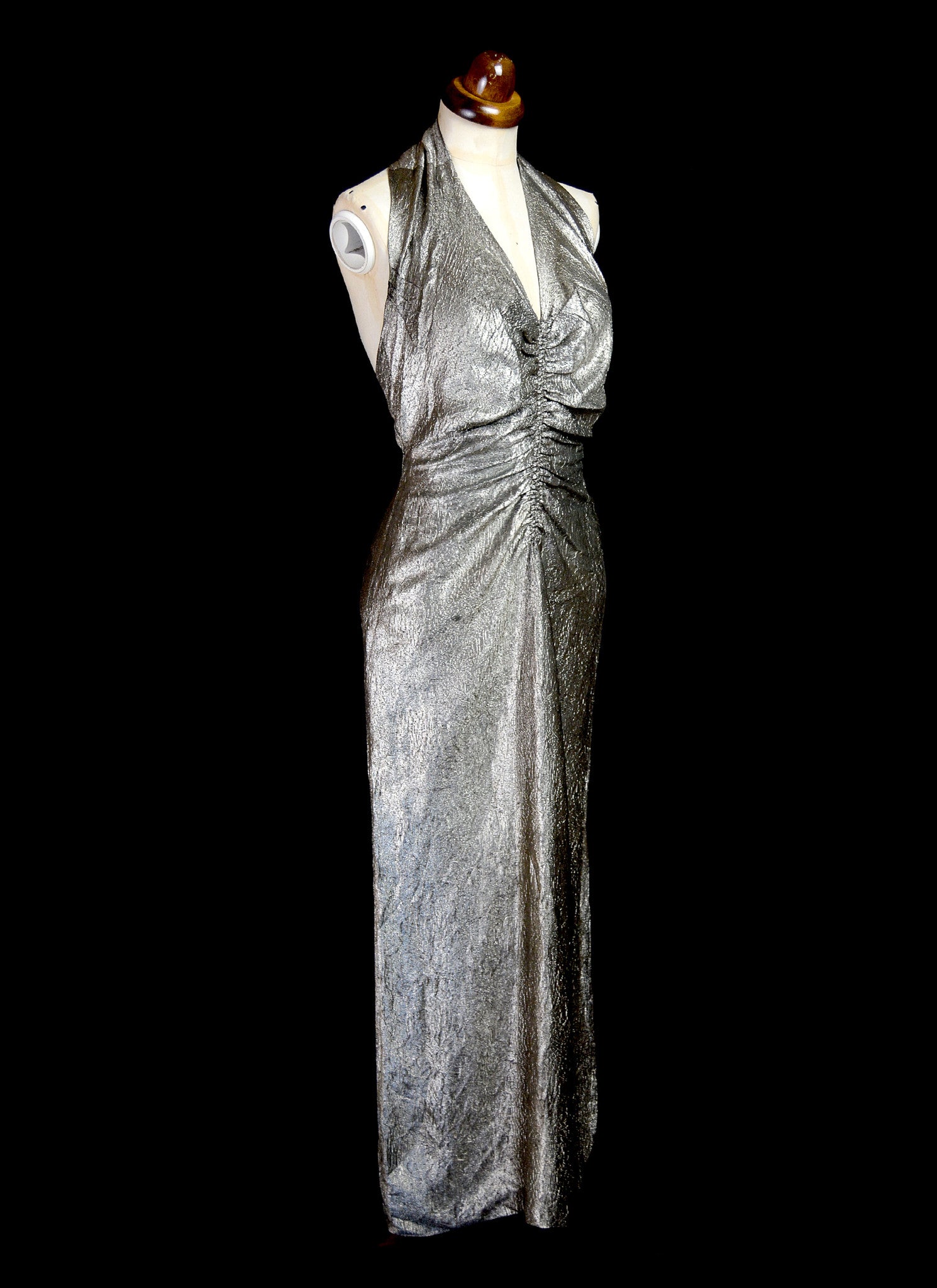 Vintage 1930s Gold Lame Hollywood Dress