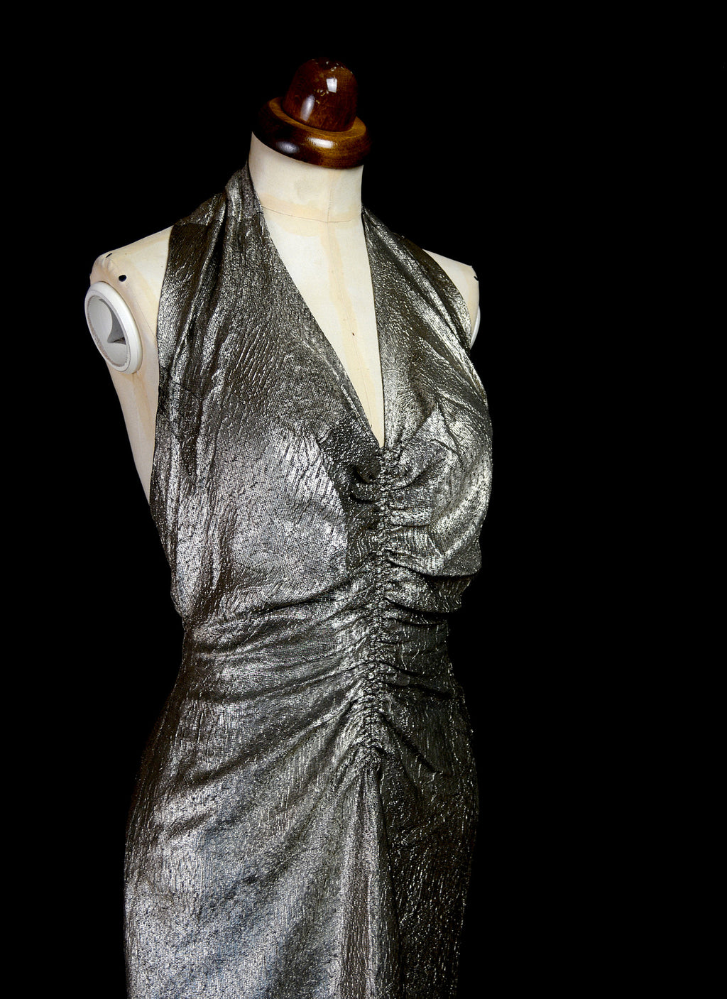 Vintage 1930s Gold Lame Hollywood Dress